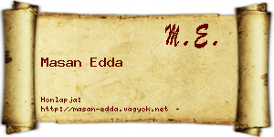 Masan Edda névjegykártya